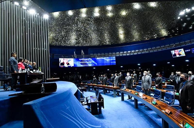 O Plenário do Senado durante as comemorações do Dia Nacional do Delegado de Polícia, nesta sexta - Waldemir Barreto/Agência Senado