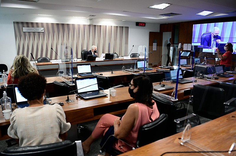 Integrantes da Comissão de Meio Ambiente (CMA) do Senado durante reunião nesta terça-feira - Pedro França/Agência Senado
