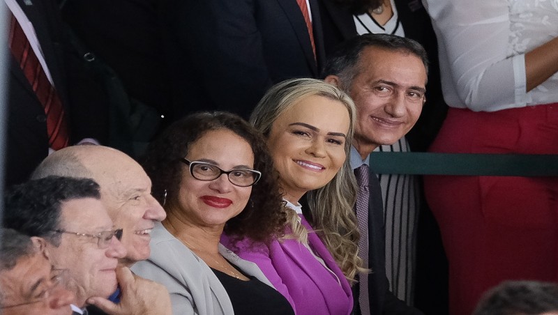 Ministros durante cerimônia no Planalto. Crédito: Roberto Castro/Ascom MTur