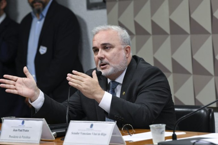 Jean Paul Prates, presidente da Petrobras, durante lançamento da frente parlamentar - (Foto: Foto: Roque de Sá/Agência Senado)