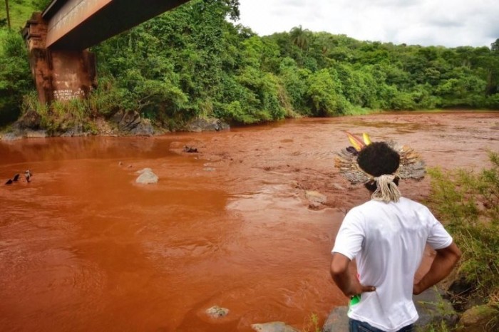 Imagem do Rio Paraopeba, em 2019, após rompimento de barragem em Brumadinho (MG) - (Foto: Lucas Hallel/Funai)