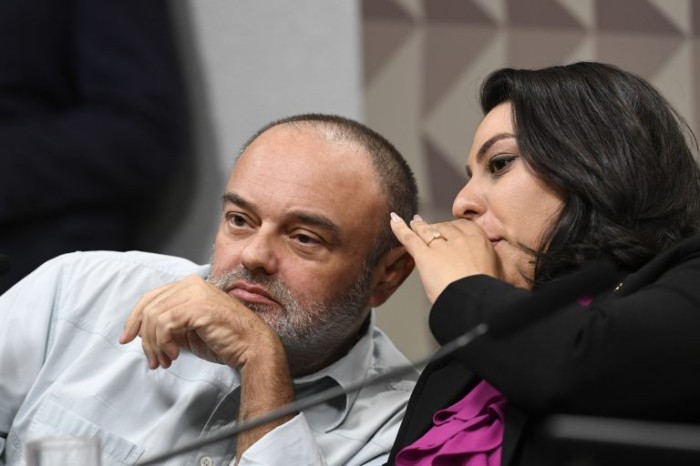 George Washington e a advogada de defesa Rannie Karlla - (Foto: Jefferson Rudy/Agência Senado)