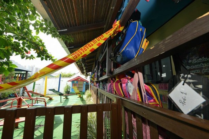 Creche em Blumenau (SC) interditada após ataque em que quatro crianças foram mortas - (Foto: Eduardo Valente/Governo de Santa Catarina)