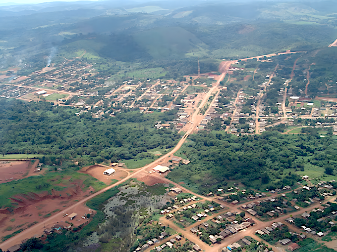 Vista aérea do Município de Trairão (PA) - reprodução: Zé Dudu