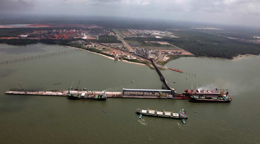 Porto de Vila do Conde, Barcarena (foto: reprodução Revista Mineração)