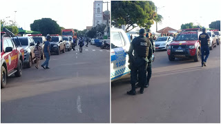 Órgãos de Segurança Pública na orla da cidade. (foto: David Mota)
