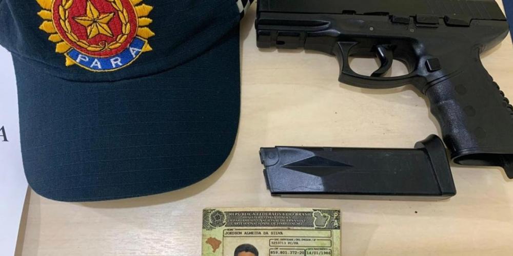 A Polícia Militar apreendeu a arma do crime com o suspeito --- foto: divulgação